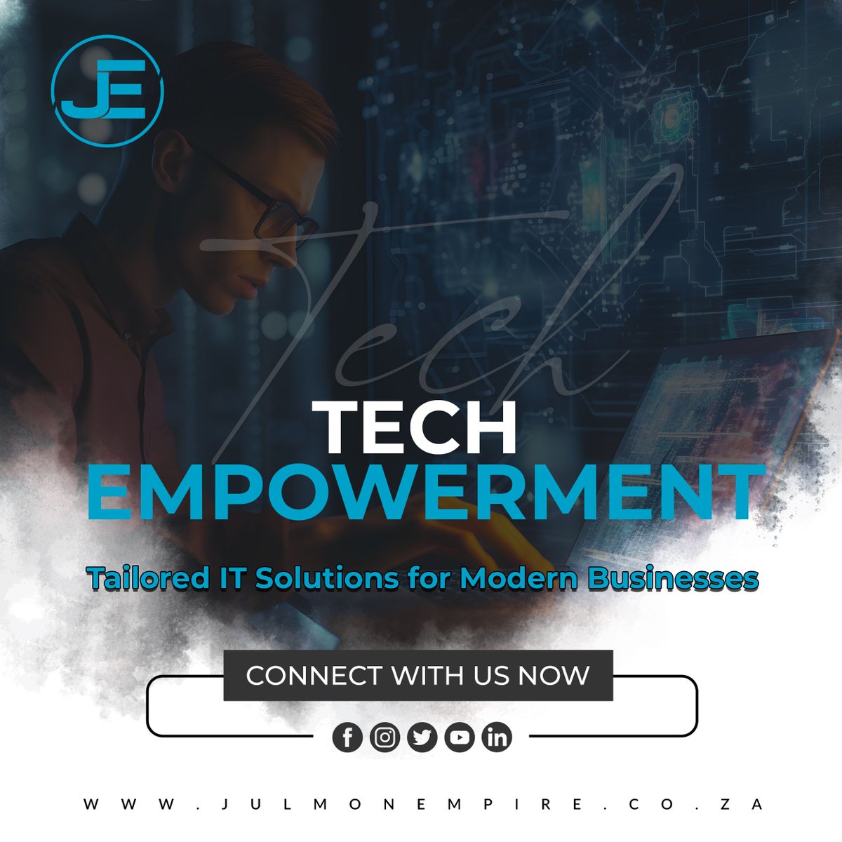 🌟 Revolutionize your business with bespoke IT solutions! 💼 From seamless integration to optimized operations, our tech empowerment strategies pave the way for success in the modern marketplace. Let's innovate together! 🚀 

#TechEmpowerment #ITSolutions #Websites #TeamJE