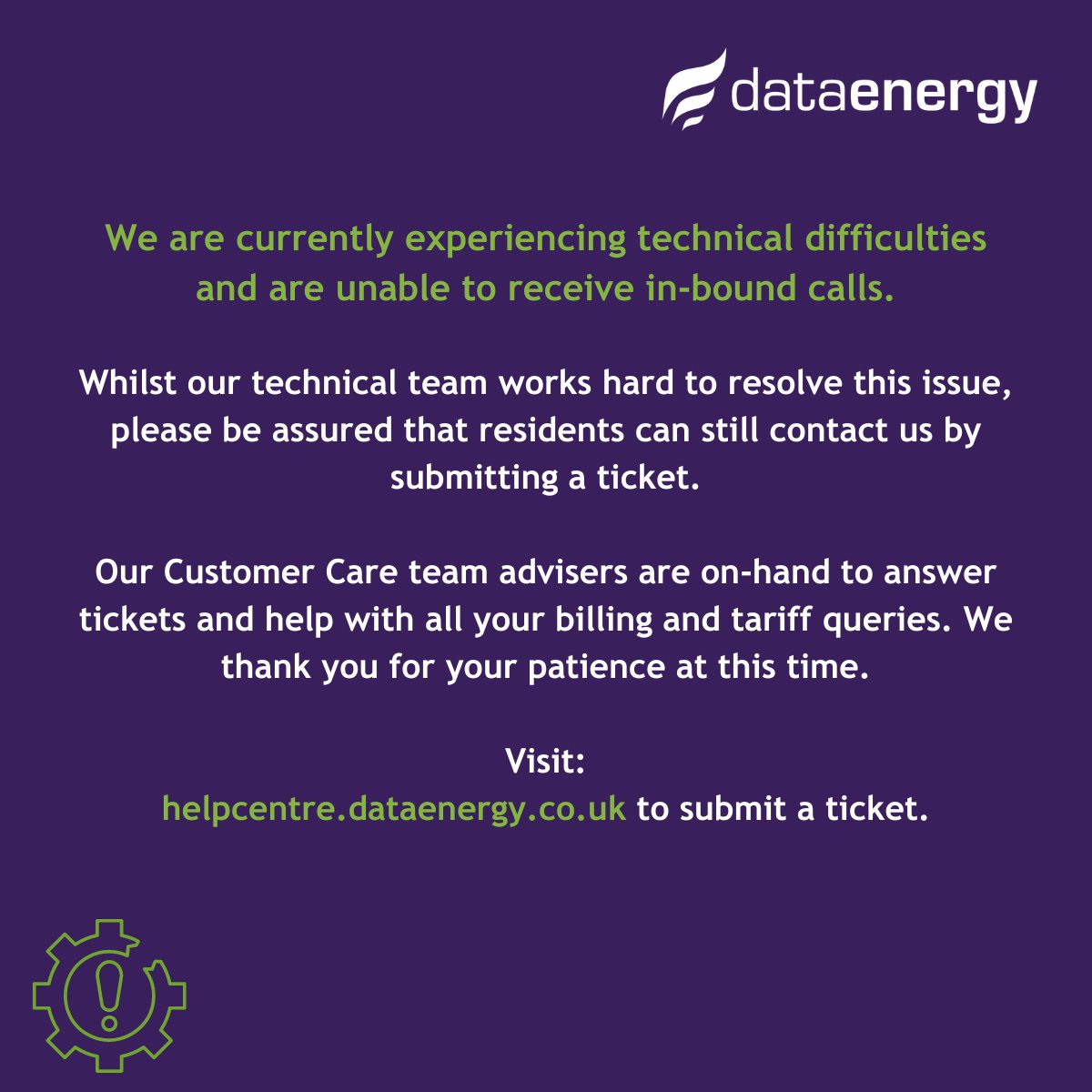 We are currently experiencing technical difficulties! 📵