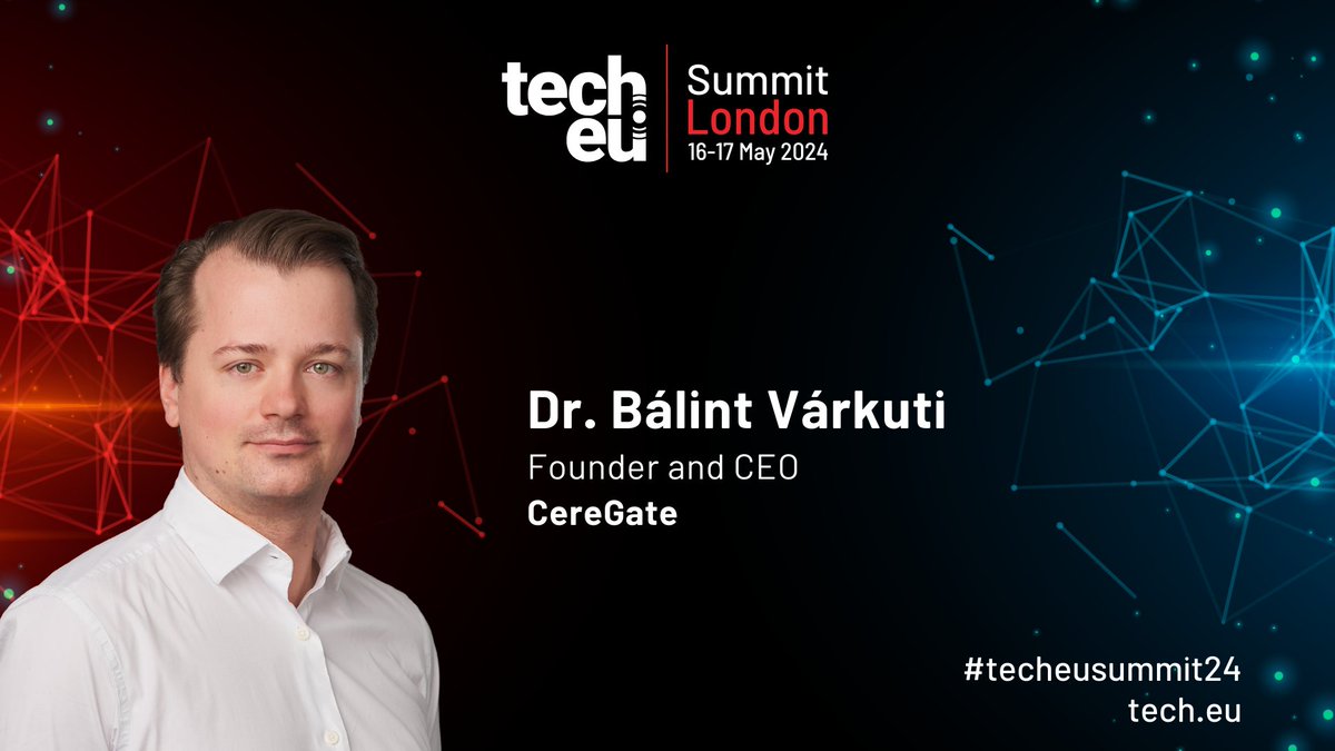 Dr. Bálint Várkuti, Co-Founder & CEO CereGate, will be joining us at the Tech.eu Summit London 2024. Join us on 16-17 May in London! tech.eu/event/2024/sum… #techeu #techeusummit24