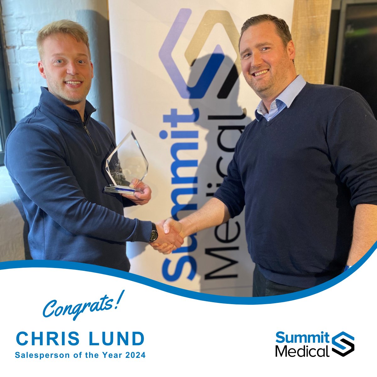 We are proud to shout out a huge congratulations to Chris Lund, Senior Territory Sales Manager, for earning the prestigious Salesperson of the Year Award! 🏆 

#MedTechAward #SalesAchievement #OrthopaedicSurgery #MedTechExcellence