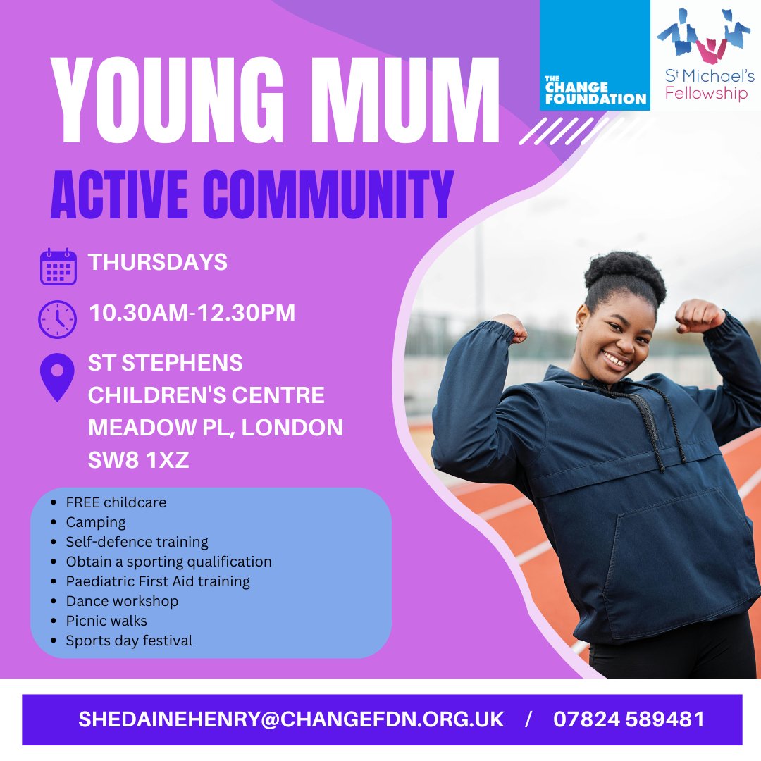 The Change Foundation and @stmfellows are excited to be partnering to offer a NEW group starting May 9th for young mums wanting to get active 🏋️‍♀️ Movement is key to supporting our mental and physical wellbeing 🧠 , which is particularly important for young mums out there! 👶