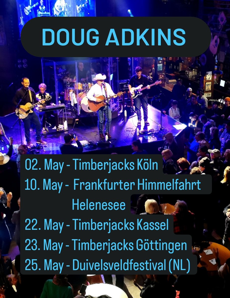 Next Shows ...
See Doug Adkins Live! 🤠

. 
. 
. 

#tour2024 #livemusic #countrymusic #outlawcountry #countryradio #traditionalcountry #tvog2020 #thevoicegermany #country #classiccountry  #americana #countryartist  #newmusic