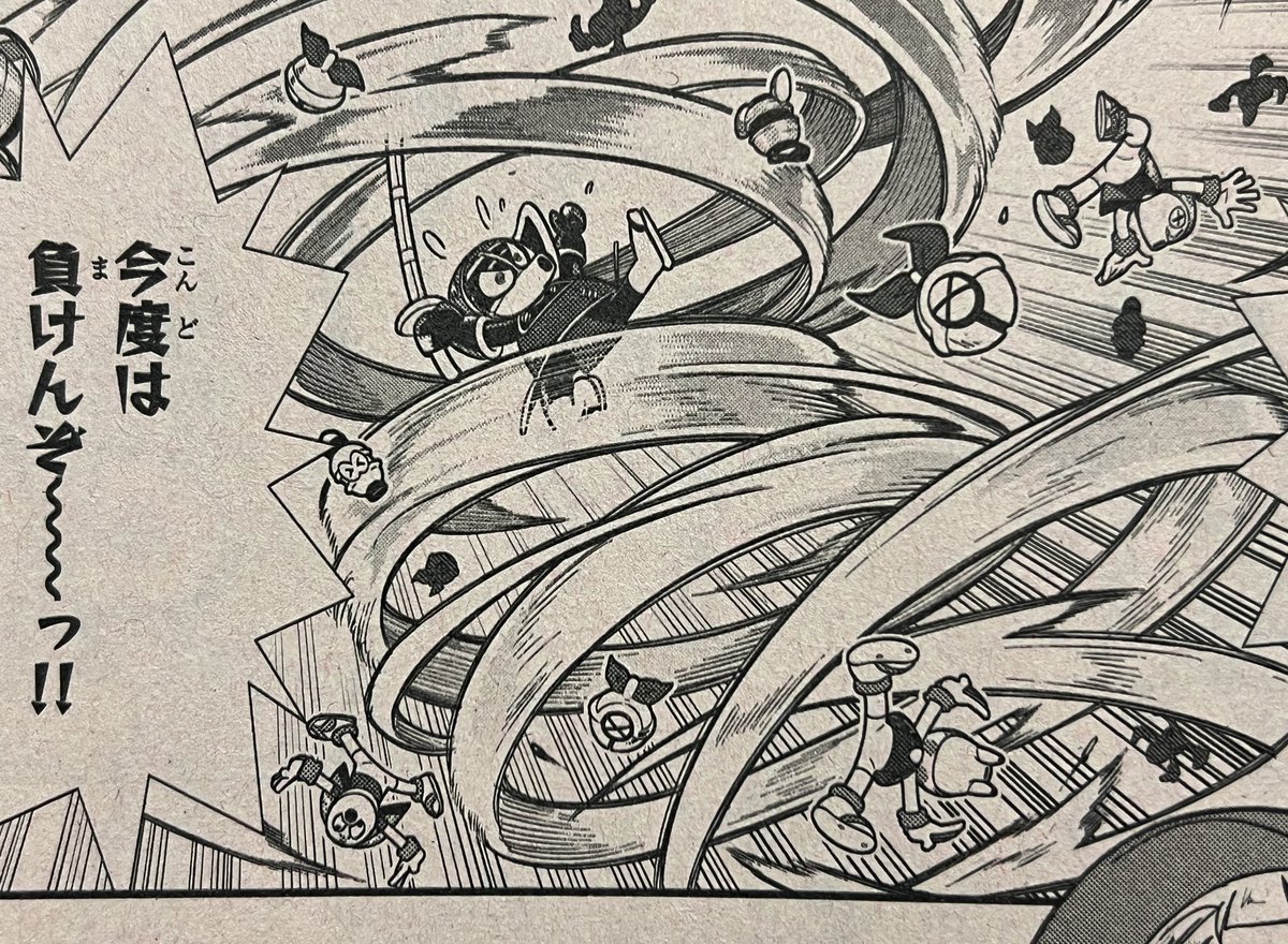 漫画版のフェスボーイほか、敵キャラクターは制作進行の都合上、お手伝いに入ってもらう方に作画依頼をすることが多いです。
その中でも黒田さくや先生が描いてくれたフェスボーイはべらぼうにクオリティが高い…!恐れ入ります!
#豆狸のバケル 