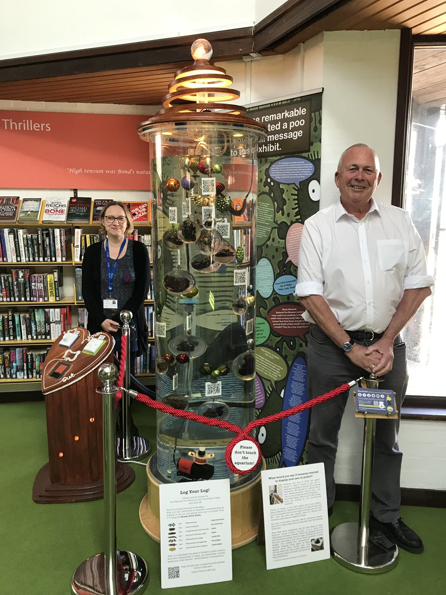 Here it is folks - THE PEOPLE’S POO AQUARIUM now in the capable hands of Jo and Andrew at the Lord Louis Library Newport #isleofwight It’ll be there until April 30th. If you feel inspired please do take part in our citizen science survey poomuseum.org/the-people-poo… thank you! 🙏🏻