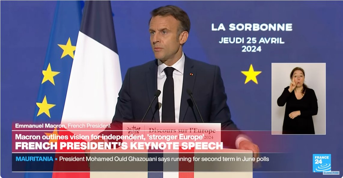 'However strong our alliance with America is [ie, even if #Biden stays in power], we are not a priority for them' says #Macron. 'They have 2 priorities: themselves - fair enough - and China.' 'We used to buy from 🇷🇺🇨🇳 and delegate our security to 🇺🇸. Well this is over.'