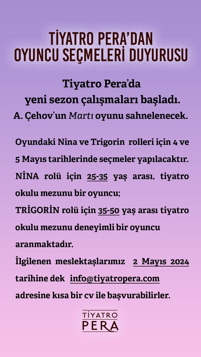 Tiyatro Pera (@tiyatropera) on Twitter photo 