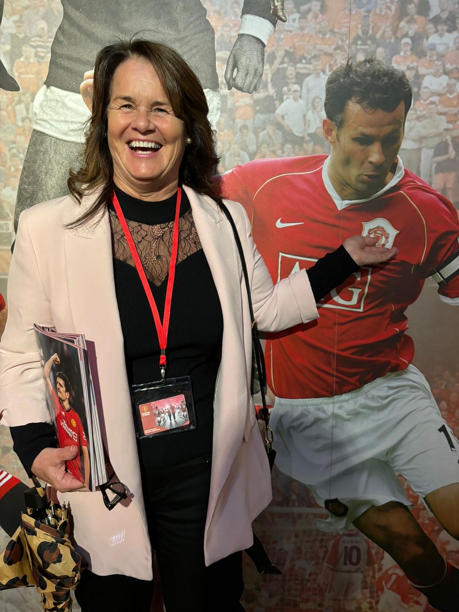 Our Co-Director, Karen Brown, is in her element today!! <a href="/ManUtd/">Manchester United</a> please make sure she leaves the stadium in time for tonight's awards!!

#TTGTOP50