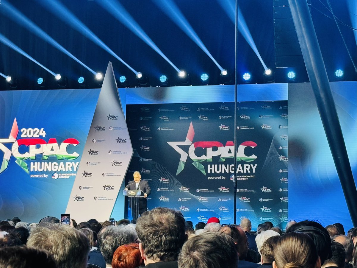 A #conservative conference in #Budapest that’s not told to get shut down by the police and Leftist activists. @PM_ViktorOrban opening #CPACHungary Let the #sovereignist voices be heard!💪📣#CPACHungary2024