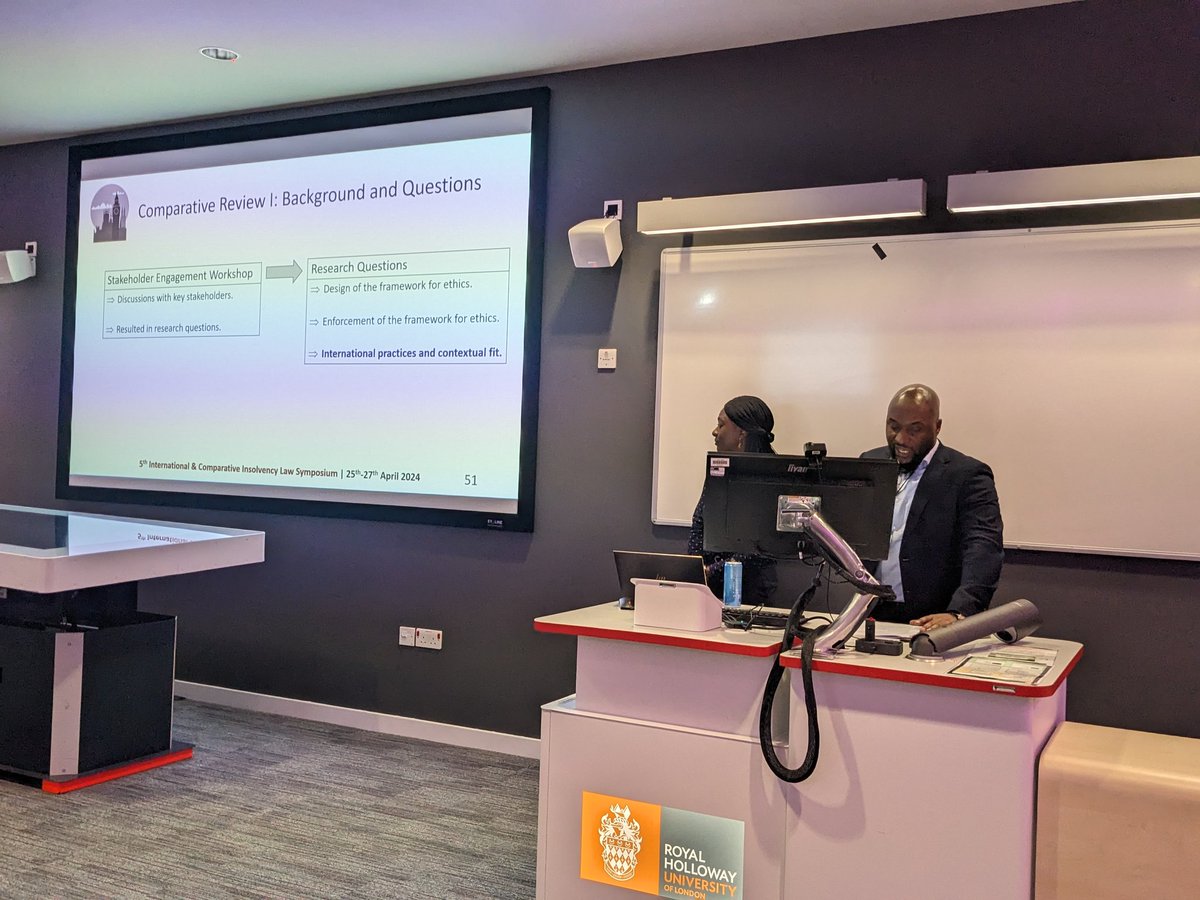 Eugenio Vaccari (@eugevaccari86) on Twitter photo The second panel at the #5thsymposium, expertly chaired by Dr Kayode Akintola <a href="/lawsheffield/">School of Law, Sheffield</a>, includes a presentation from <a href="/Blanle_A/">Bolanle Adebola</a> and <a href="/Hamswa/">Dr Hamiisi J Nsubuga</a> on the Nigerian #insolvency regulatory framework and #ethics. The second panel at the #5thsymposium, expertly chaired by Dr Kayode Akintola <a href="/lawsheffield/">School of Law, Sheffield</a>, includes a presentation from <a href="/Blanle_A/">Bolanle Adebola</a> and <a href="/Hamswa/">Dr Hamiisi J Nsubuga</a> on the Nigerian #insolvency regulatory framework and #ethics.
