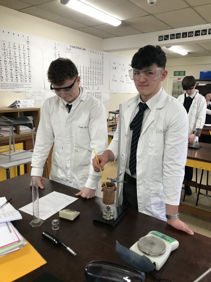 Year 11 students have completed their final Chemistry practical today. Their experiment required them to calculate the enthalpy of combustion of different alcohols 🧪️