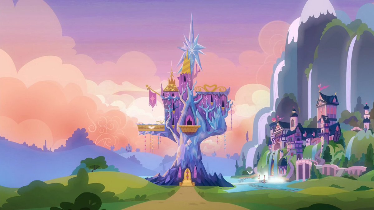 Concept art of the outside of Twilight's Castle of Friendship, drawn by Phil Caesar. (2013)