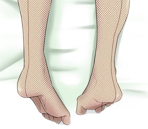 「生足で納品された原稿に網タイツ穿かせるなどした 」|あまむら🥳のイラスト