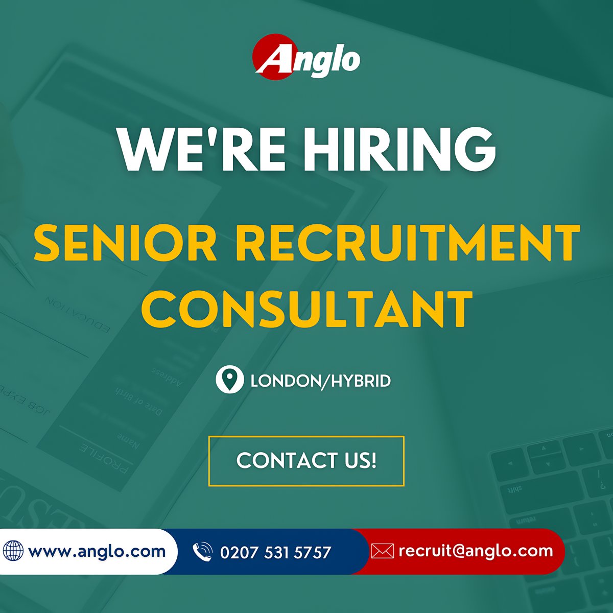 🚀 Join our dynamic team as a Senior Recruitment Consultant!

Are you an expert in white-collar recruitment within Rail, Civil Engineering, Water/Utilities and Government &amp; IT?
We want your talent to drive success!
Apply below!

🔗anglo.com/it-telecoms-jo…

#recruitment #hiring