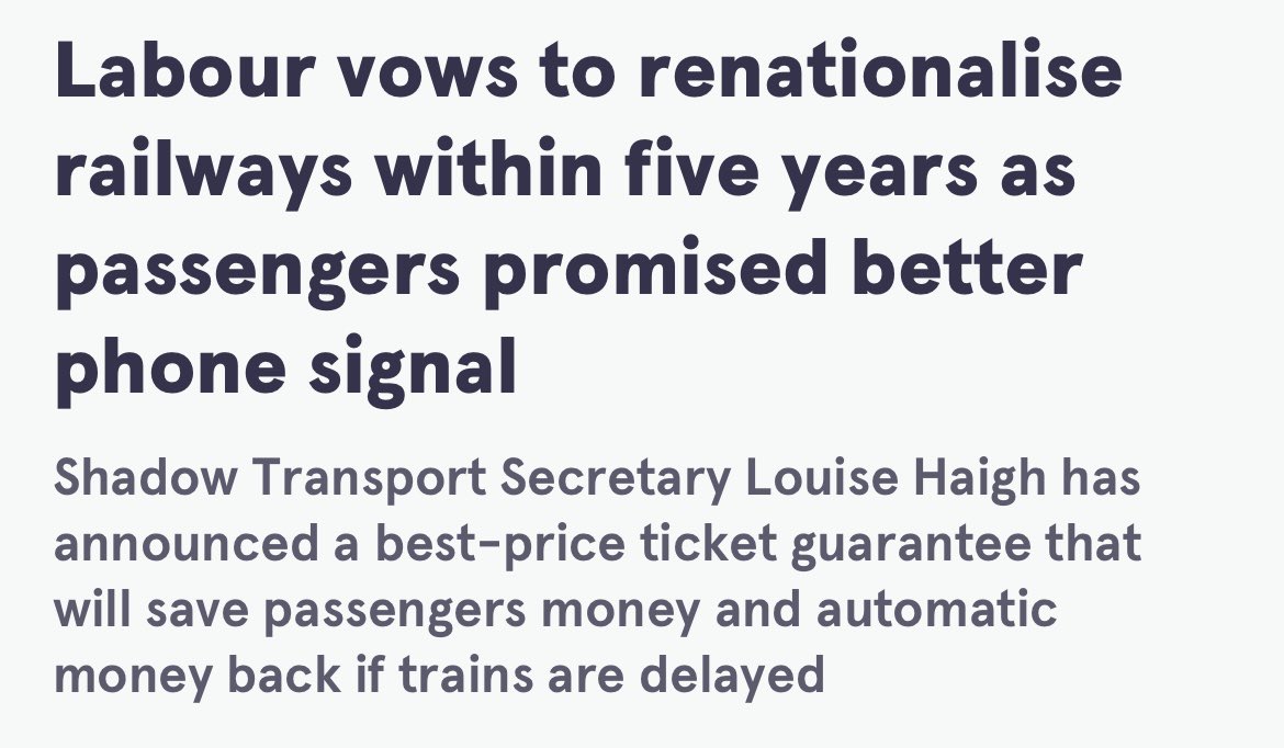 Cheaper rail fares going towards improved journeys and a better, more reliable service, rather than £1 BILLION into shareholders pockets? Sign me up.