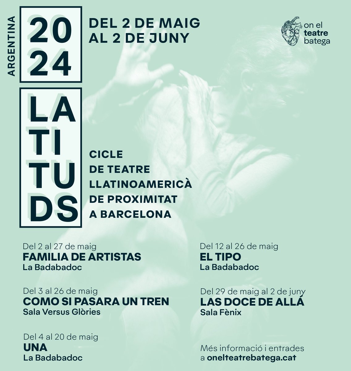 🗺️ Només queda una setmana per inaugurar el Cicle #LATITUDS. ✈️ El millor de l'aclamada escena 'Off' de Buenos Aires arriba a Barcelona, del 2 de maig al 2 de juny a la @salaversus_gl, @LaBadabadoc i la @SalaFenix. ℹ️ Més info i entrades: onelteatrebatega.cat/ca/cicle-latit…