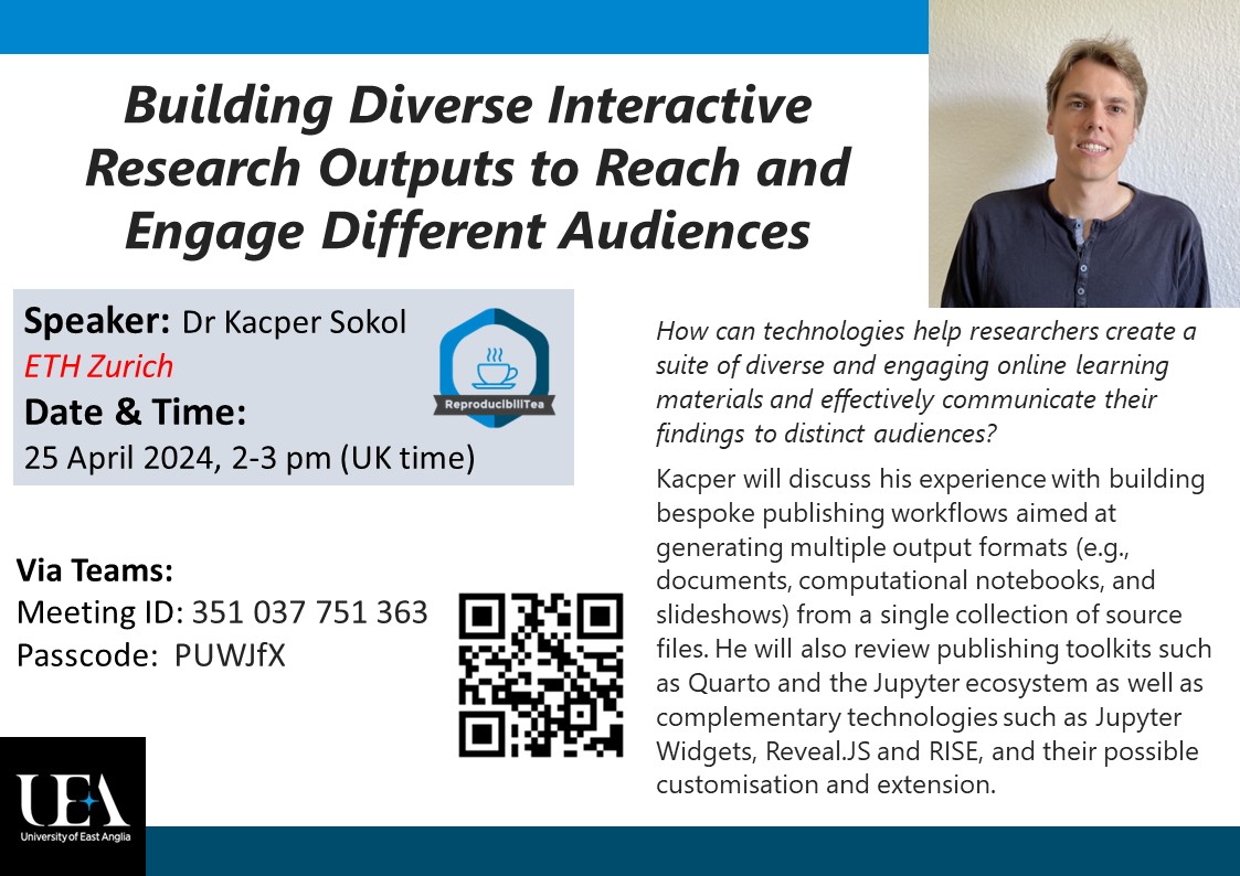 Looking forward to this talk in few hours! 
uea-uk.libguides.com/researchrepro #OpenScience #AcademicTwitter #openresearch #reproducibilitea
