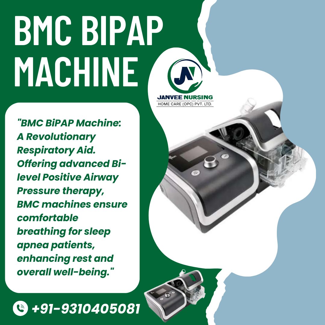 'BMC BiPAP Machine: A Revolutionary Respiratory Aid. Offering advanced Bi-level Positive Airway Pressure therapy, BMC machines ensure comfortable breathing for sleep apnea patients, enhancing rest and overall well-being.'
#bipapmachine