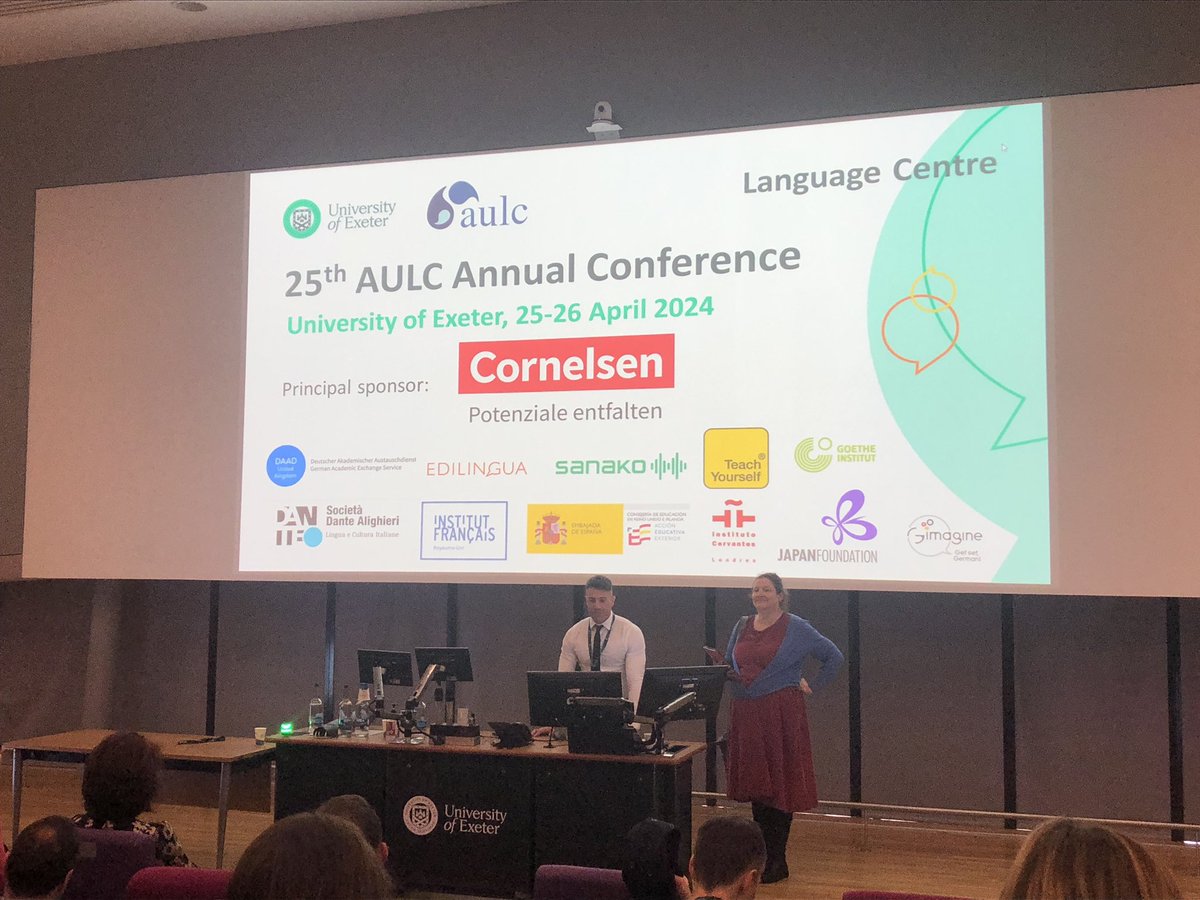 We are delighted to be at the @AULC_Languages conference at the @UniofExeter. Visit our stand and come to our talk about #Gimagine later today. @ncle_ioe