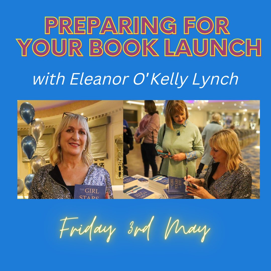 Preparing for your Book Launch with Eleanor O’ Kelly-Lynch. The call will also involve an open discussion for members for 30 minutes. If you are interested in attending this call please check the latest member email for the registration link! #authorcommunity #writingcommunity