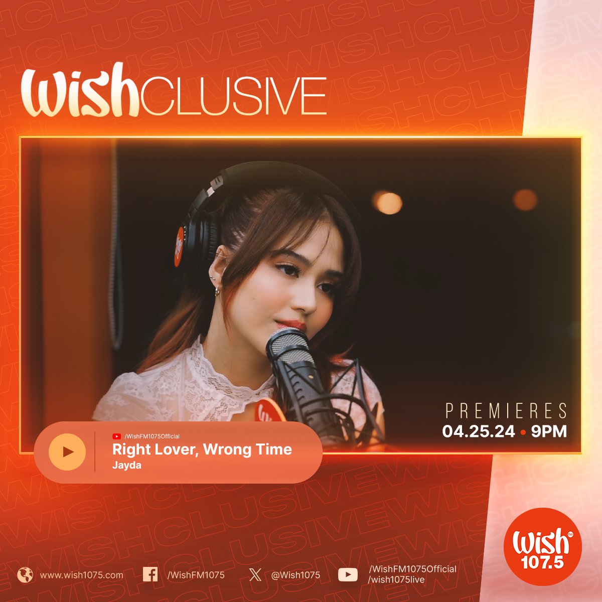 wish1075's tweet photo. Listen to another heartfelt track from @jaydaavanzado as she delivers her Wishclusive performance of "Right Lover, Wrong Time."

Her video drops at 9 on our YouTube channel! https://t.co/glyQESl1XJ