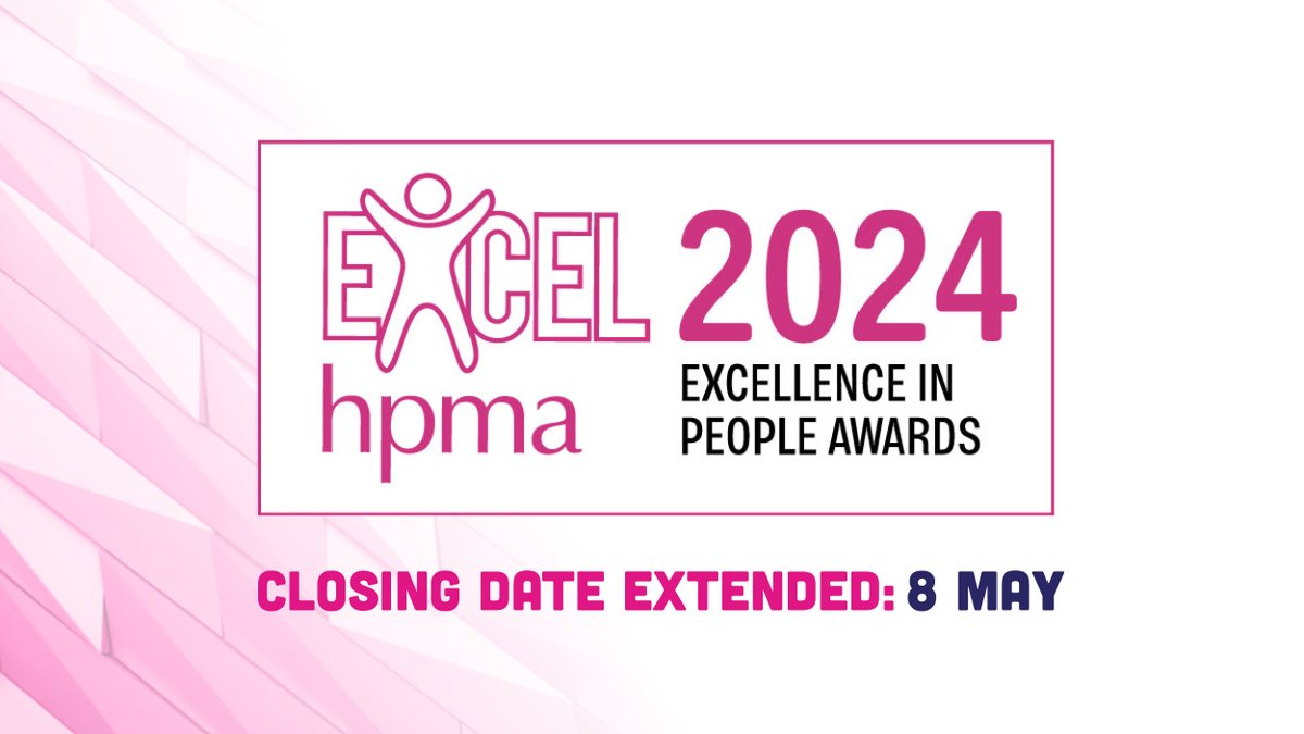 📢📢Good news! The closing date for the #HPMAAwards 2024 has been extended to 8 May. Enter here ⬇️ hpma.org.uk/hpma-awards-20… @people_nhs @MillsandReeve @HillDickinson @CAPSTICKSLLP @NationalSPF @HEIW_NHS @HSTGlobal @DACBeachcroft @BevanBrittanLLP @HSJjobs_ @kpmguk @brownejacobson