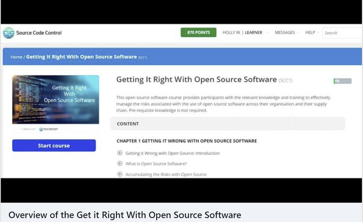 An introduction to the training course 'Get it Right with Open Source Software' from Source Code Control Limited

lnkd.in/eEpzszUN

#opensource #softwarecomposition #softwaresupplychain