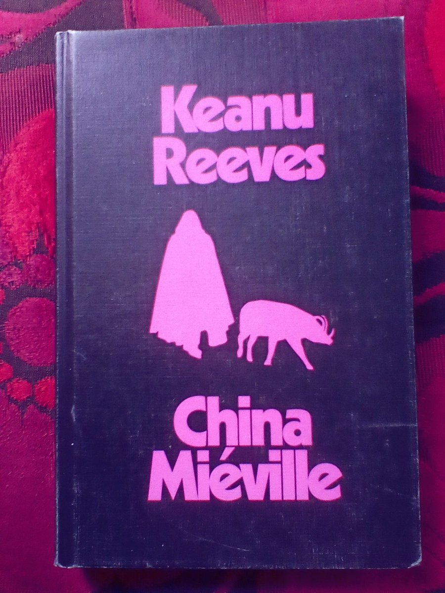 #BookPost Thank you to @DelReyUK for this vision in pink and black- #TheBookOfElsewhere by #ChinaMiéville and yes, checks notes, #KeanuReeves. What an interesting combo.... #BookTwitter