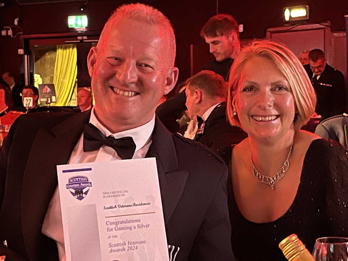 What a night at the Scottish #VeteransAwards @AwardsVeterans! Congratulations to SVR's Darren Morgan, who collected Silver in the Health & Wellbeing Award, category winners Veterans Garden Dumfries, and all other finalists. Thank you to all who made it such a memorable night 👏
