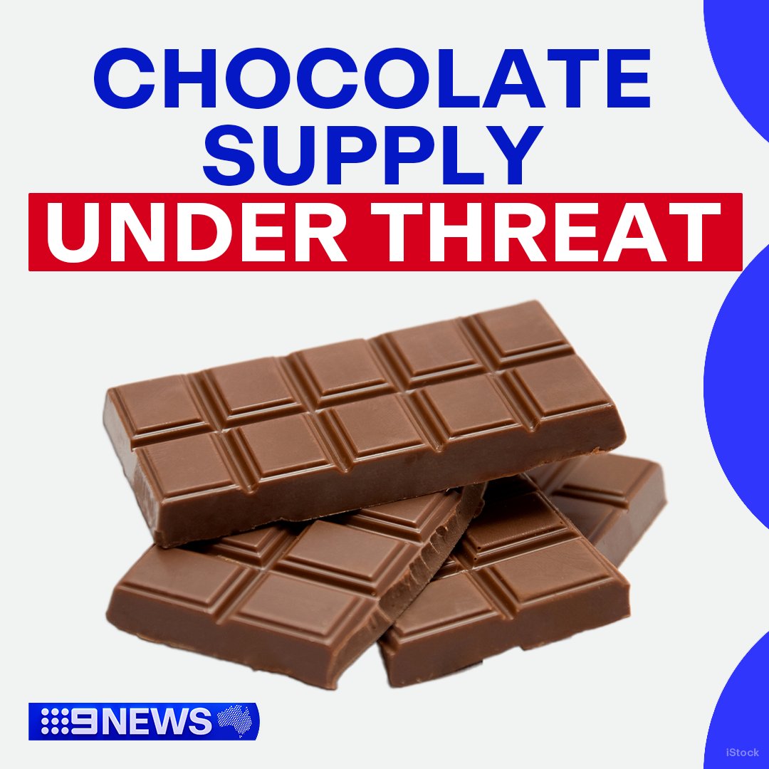 Bad news for chocoholics. 🍫🤯 The world's supply is under threat as a destructive disease sweeps across cacao trees in West Africa. The virus is transmitted through bugs feeding on the plants, which scientists have put down to climate change. #9News