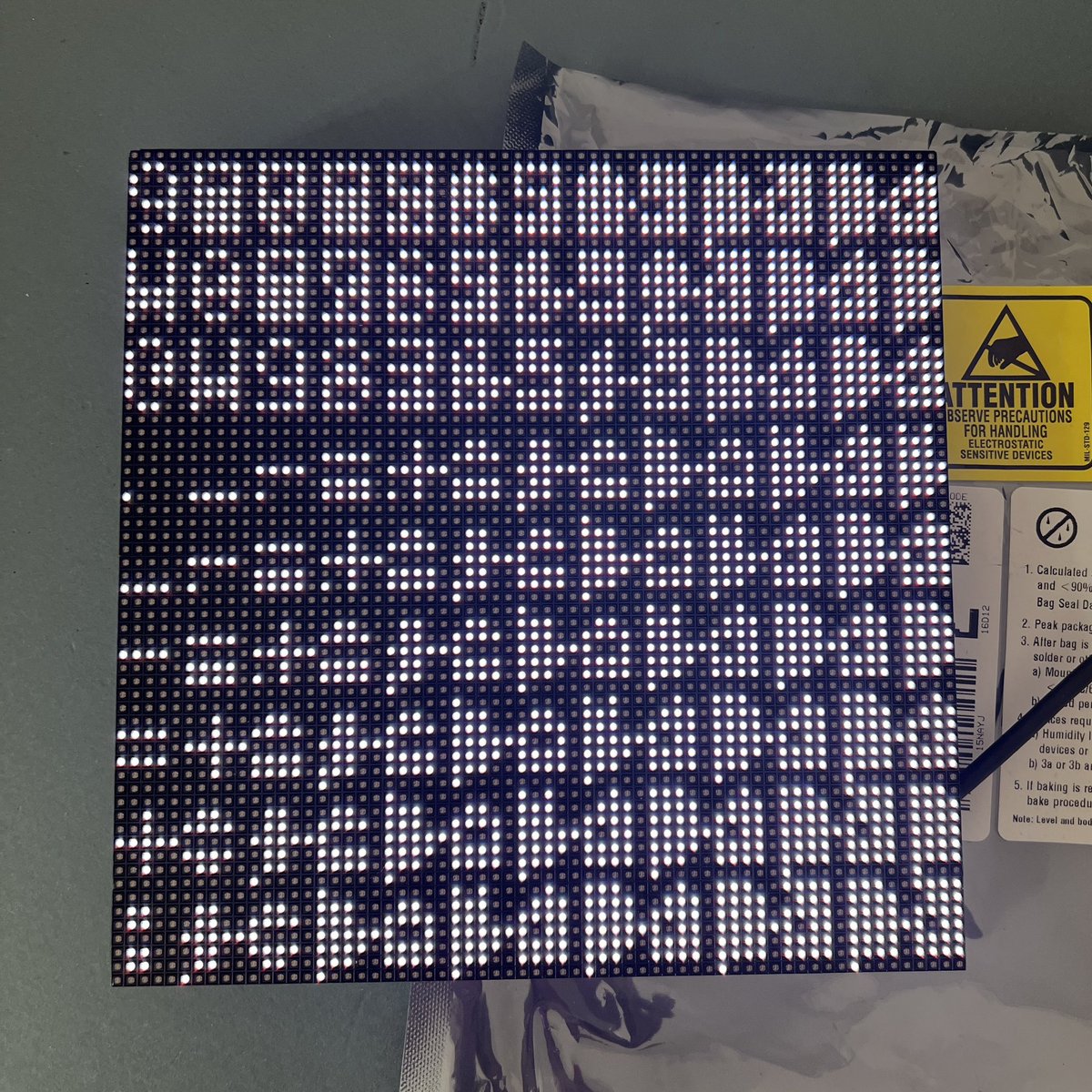 andreasgysin's tweet photo. This is not going to be an ASCII/text project but it’s still handy to have text output. 
Still glitched for now but -really- fast…! 
Built on top of an ESP32 DMA library. https://t.co/Ejx1MWQdqb
