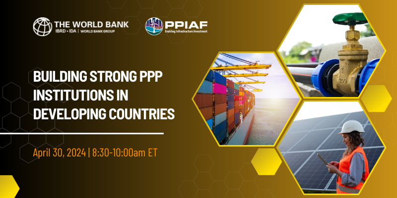 Join us for a transformative discussion on strengthening PPP institutions! We'll explore effective strategies & tools for PPP contract management crucial for the success of PPP programs. 📅 Date: Tuesday, April 30, 2024 ⏰ Time: 8:30 - 10:00 AM ET More: worldbank.org/en/events/2024…