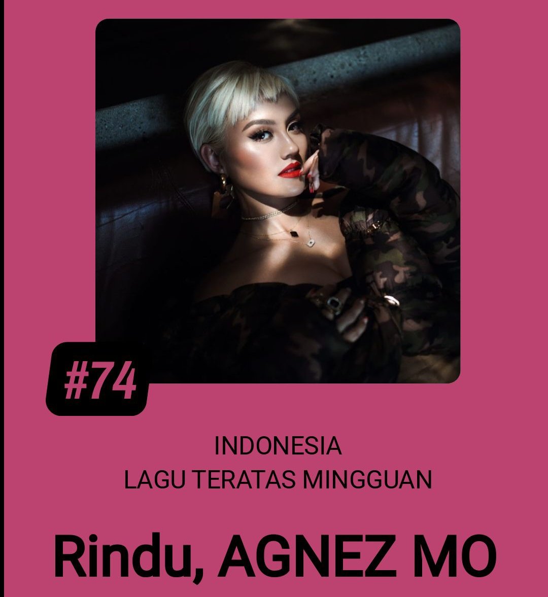 📌Youtube Weekly Top Songs🇮🇩:

#74 💫 Rindu by @agnezmo 
Still on Top 100 🔥

#agnezmo #rindu