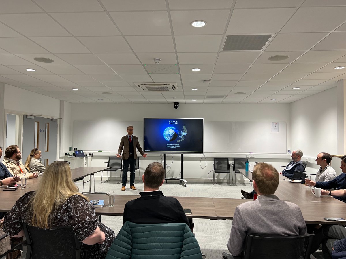 Space Solar (@spacesolarssl) on Twitter photo 📸 Yesterday at Westcott Engage - Tim Pinchin discussing our vision for a new solar energy source from space.
Fantastic to share our journey with the Westcott space cluster community and the wider space sector ☀️
#Sustainability #ClimateTech #SpaceTech <a href="/WestcottSpace/">Westcott Space Cluster</a> 📸 Yesterday at Westcott Engage - Tim Pinchin discussing our vision for a new solar energy source from space.
Fantastic to share our journey with the Westcott space cluster community and the wider space sector ☀️
#Sustainability #ClimateTech #SpaceTech <a href="/WestcottSpace/">Westcott Space Cluster</a>