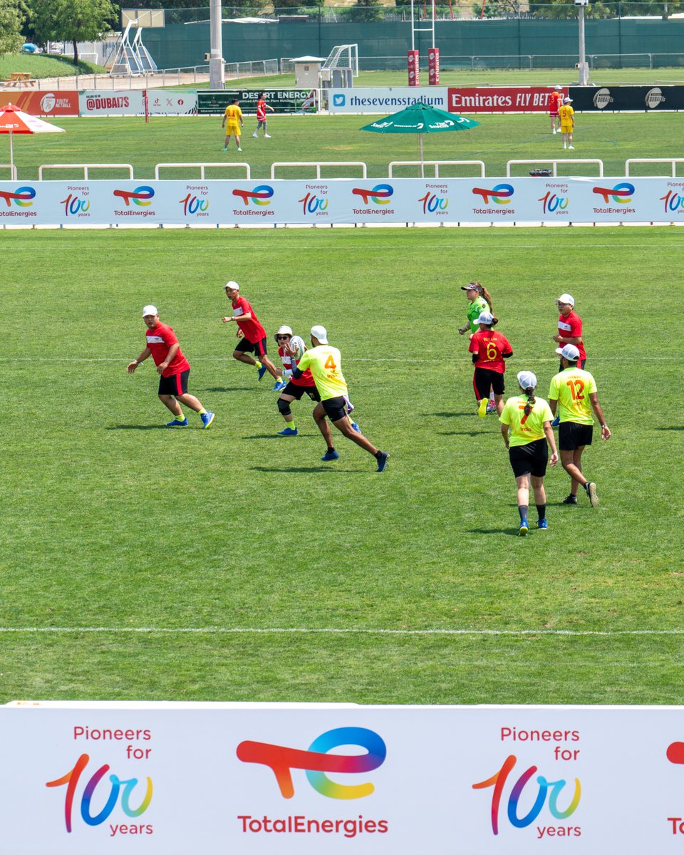 Last week we hosted a touch rugby tournament for Total Energies as they celebrated their 100th anniversary! 🏉 Over 300 people and 16 teams from different countries participated to be crowned the Total Energies touch rugby champions 🏆 #thesevensstadium #touchrugby