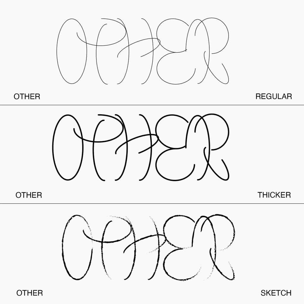 Other #font Other is an experimental typeface that is all about form and consistency, each letter and number has been crafted out of circles. Test out live on screen. 🔗 type-department.com #typedepartment