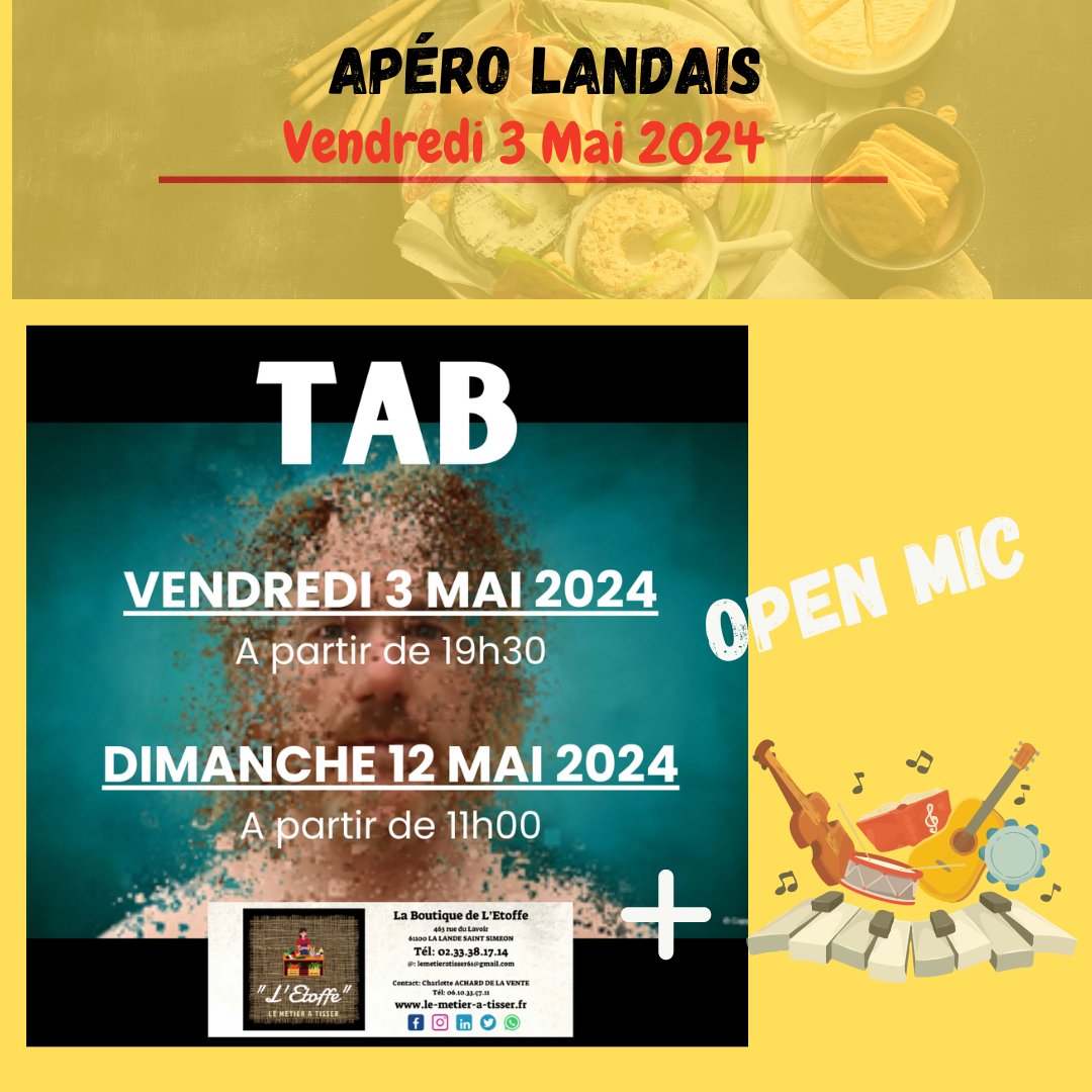 #orne #lalandesaintsimeon #létoffe
#saslemetieratisser #produitslocaux #circuitcourt
#circuitcourts #épicerie #epicerie #epicerielocale #evenement #aperolandais #concert