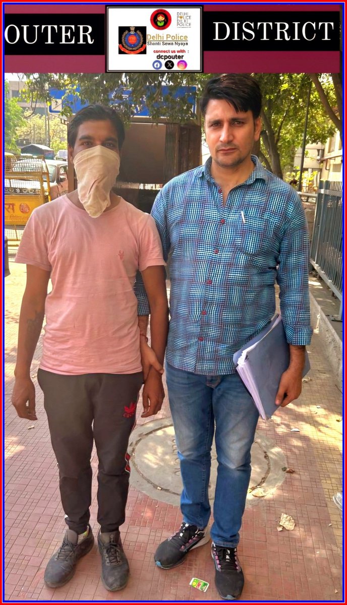 PO Team of PS Nangloi comprising HC Pardeep & Ct. Subhash nabbed a Proclaimed Offender from Bahadurgarh (HR) who was absconding in FIR No. 359/2018, PS Nangloi and declared as PO by the Hon’ble Court of Sh. Subham Devadiya, MM/West/THC/Delhi on 03.02.2024.
#DPUpdates
@DelhiPolice