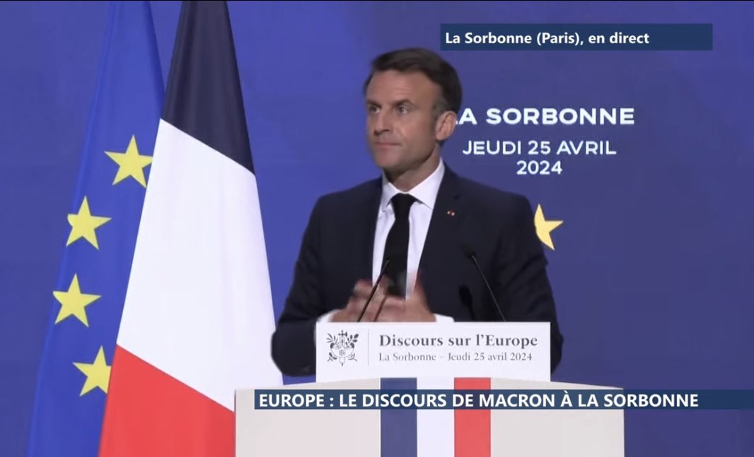 « Notre #Europe aujourd’hui est mortelle. Elle peut mourir et cela dépend uniquement de nos choix. Mais ces choix sont à faire maintenant. »

- Discours d’@EmmanuelMacron de la #Sorbonne2