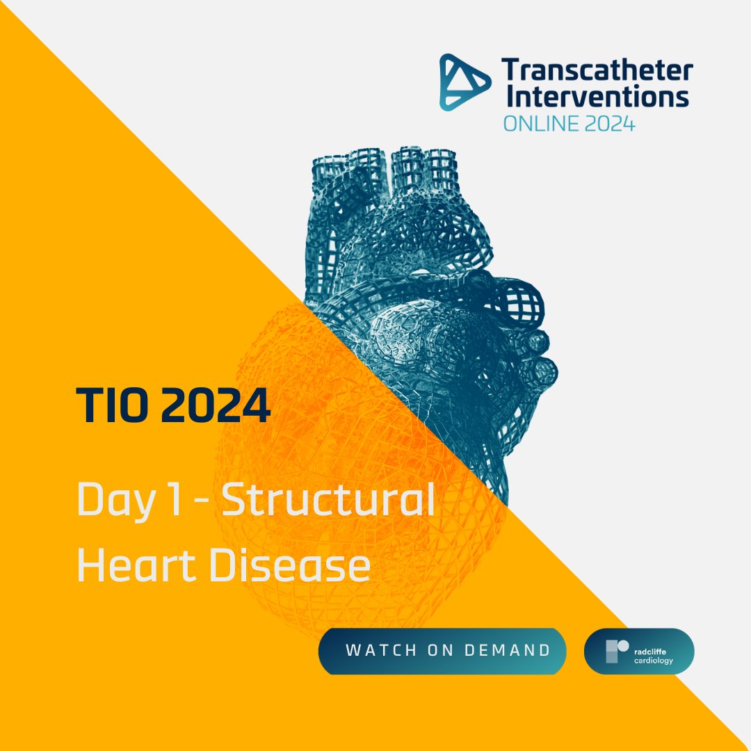 Transcatheter Interventions Online Day 1 'Structural Heart Disease' is now available on demand! 📺 ow.ly/Lvjt50RnRGG Watch cardiologists from around the globe share their expert perspectives, tips and tricks on key topics, such as #TAVR, #TAVI, #TTVR, #TEER and more.