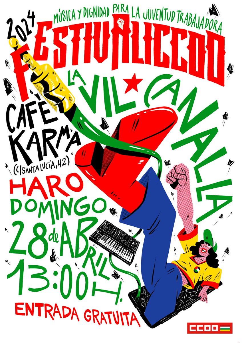 La Vil Canalla (@la_vil_canalla) on Twitter photo Este domingo estaremos en el #festivaliccoo de
<a href="/CCOOLaRioja/">CCOO La Rioja</a>
. 13:00 En Café Karma de Haro
<a href="/__noviembre/">Noviembre</a> <a href="/Ultimo_Tren/">Pelayo Último Tren</a> Este domingo estaremos en el #festivaliccoo de
<a href="/CCOOLaRioja/">CCOO La Rioja</a>
. 13:00 En Café Karma de Haro
<a href="/__noviembre/">Noviembre</a> <a href="/Ultimo_Tren/">Pelayo Último Tren</a>