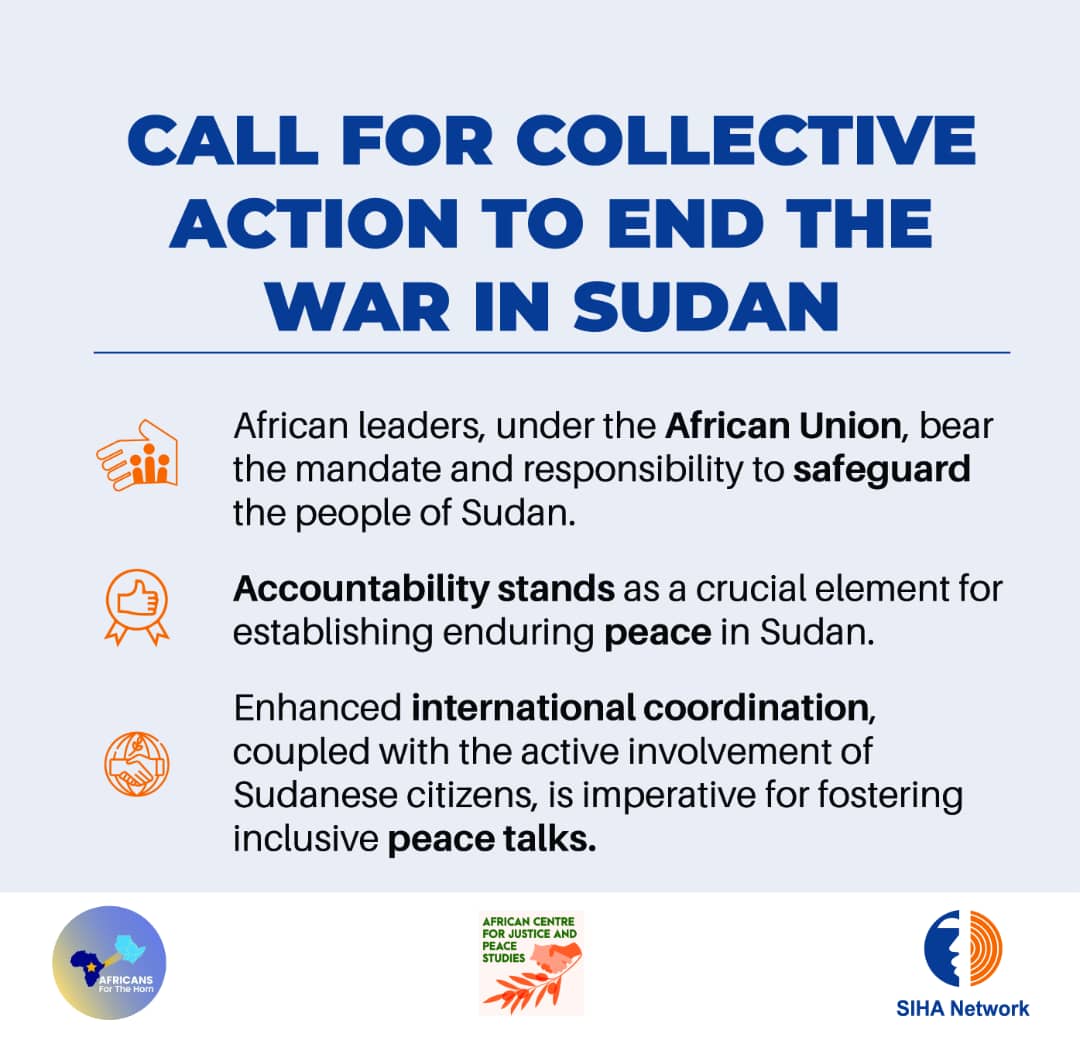 ICYMI: 🎧 Listen to our @XSpaces recording: 🗞️Topic: One Year of the #Sudan Conflict, What Next? 🔗x.com/af4ha/status/1… Standing #InsolidaritywithThePeopleofSudan together with @Sihanet & @AfricanCentre join us in amplifying these #CallToAction. #SpeakOutOnSudan