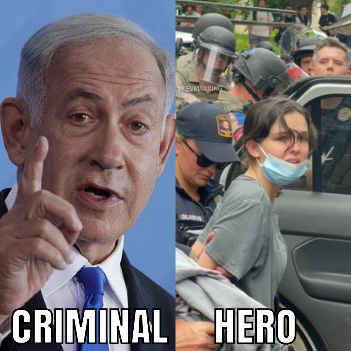 KNOW THE DIFFERENCE! The person on the left is a CRIMINAL! The person on the right is a HERO!