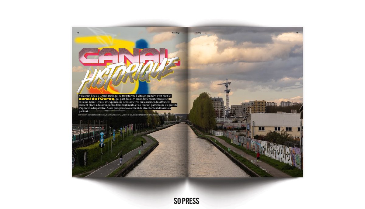 long reportage feat @VincentBerthe sur la gentrification et la transformation du canal de l’Ourcq et par conséquent la disparition d’une partie de l’histoire du graffiti parisien. À lire dès aujourd’hui dans le nouveau @SocietyOfficiel