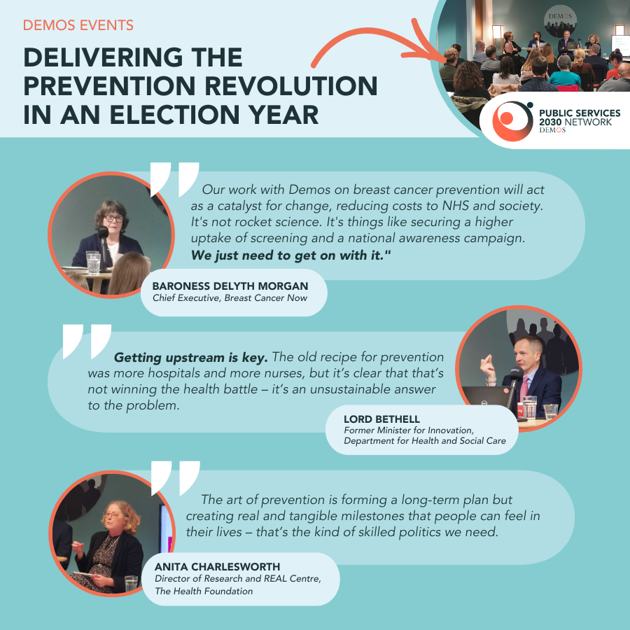 👏Fantastic turnout yesterday evening for our event with expert speakers @delythjmorgan, @JimBethell and Anita Charlesworth, who debated the question: how can we finally deliver the #prevention revolution? If you missed it, here's some highlights⬇️