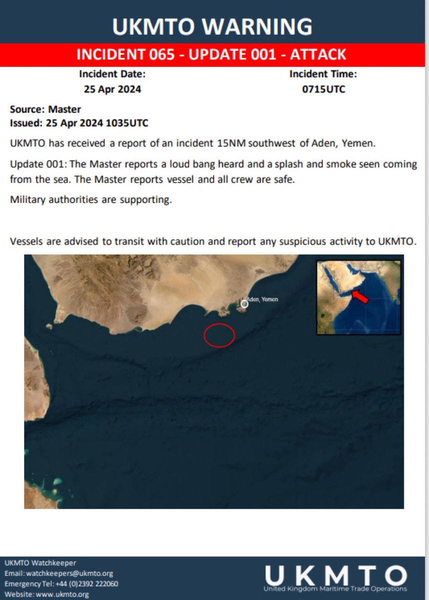 The Houthis have struck a ship