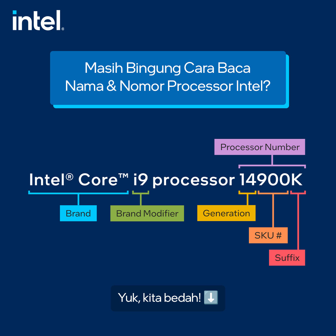 Sobat Tekno yang masih bingung cara baca nama & nomor processor Intel, merapat di sini!

Sebuah thread penjelasan 🧵

#StartsWithIntel