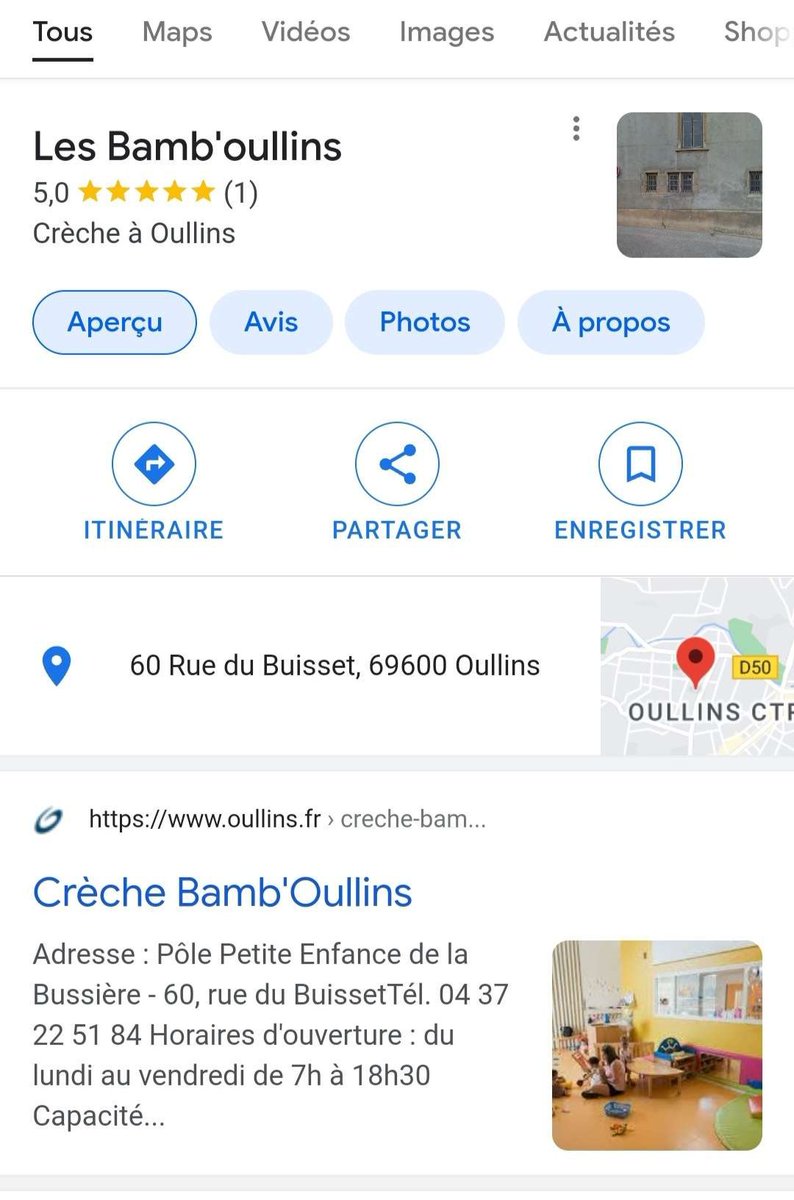 Appeler la crèche de la ville d'Oullins, la bamb'oullins.

On en pense quoi la team ?