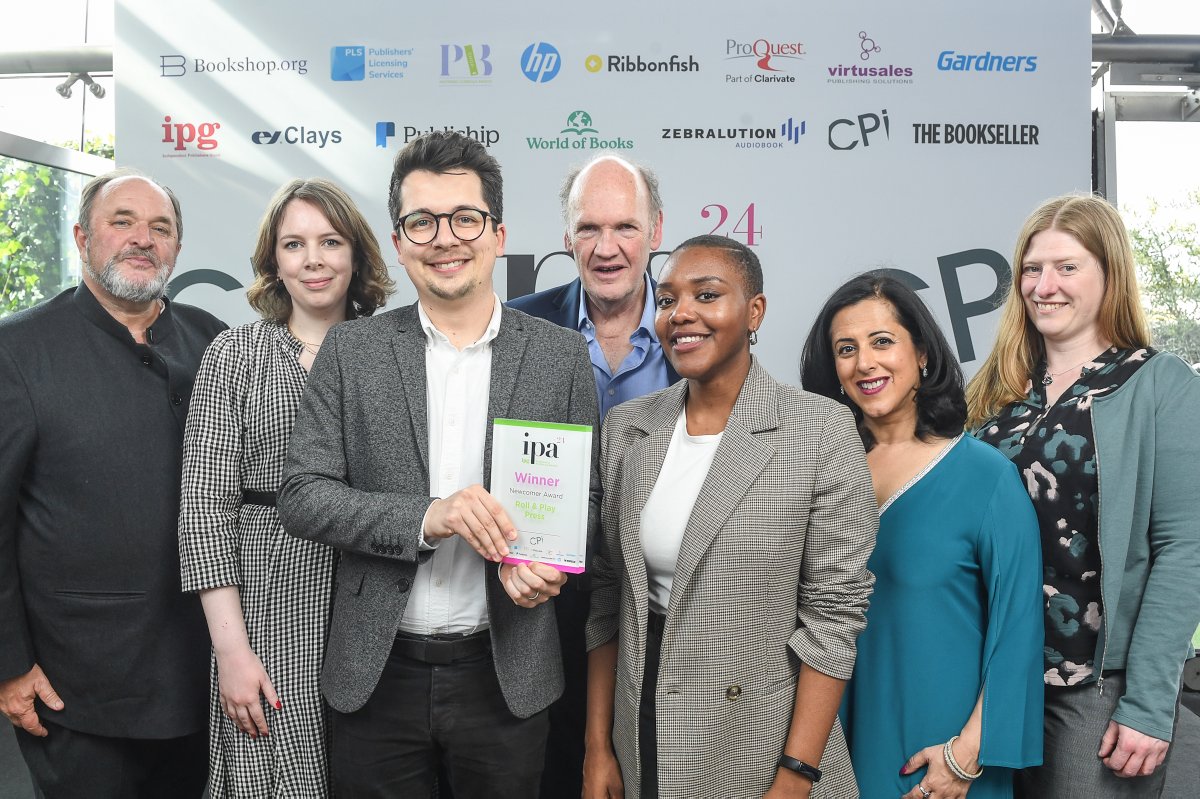 Congratulations to Kay, Sam and all at @RollPlayPress, winner of @thebookseller Newcomer Award at the 2024 Independent Publishing Awards bit.ly/ipa24winners #ipa24