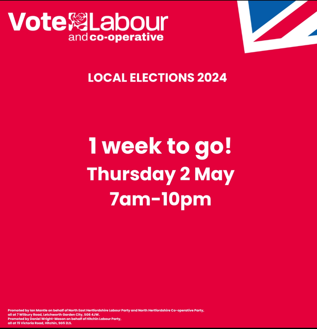 Thursday 2nd May, have your say & send a clear message to the Tories that time is up. Use all your votes to support your local #Labour candidates and let's get Britain's future back, together. See @NorthHertsLab fully costed manifesto below👇 drive.google.com/file/d/1r_NF0v……