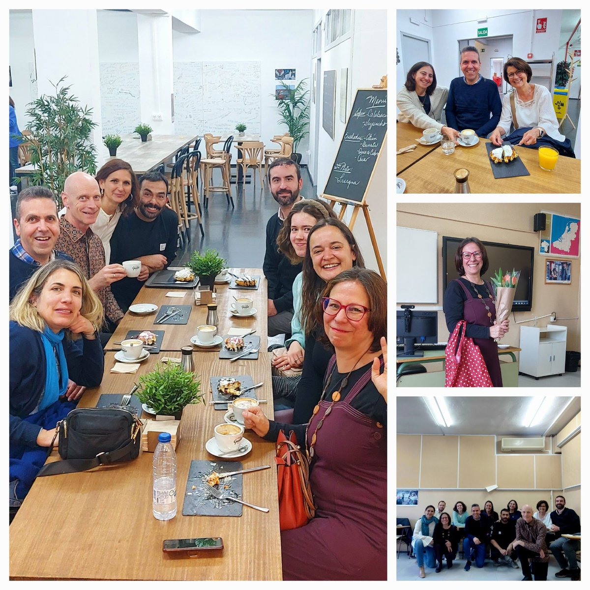 Ayer disfrutamos de un encuentro  entre alumnos en la cafetería de nuestra escuela en el que no faltó "een kopje koffie met een waffel" ,heel lekker!!Después Susana Sueiro ,alumna de B1, nos ofreció una interesante ponencia sobre la porcelana.